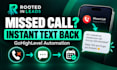 set up gohighlevel missed call text back automation