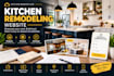build a professional kitchen remodeling website with project galleries