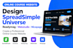 design spreadsimple universe readymag webstudio nicepage online course website