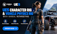 do ue5 character rig and vehicle physics rig with unreal retargeting