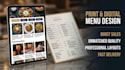 design a modern print and digital menu