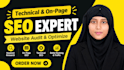 do technical and on page SEO to optimize your  website