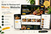 create a responsive HTML CSS js hotel menu website