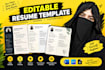 design an editable professional resume template