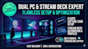 setup dual pc streaming, elgato capture card, and stream deck