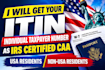 get your itin individual taxpayer number as irs certified caa