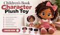 create custom children book character plush toy stuffed doll mascot