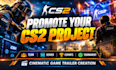 create csgo cinematic game trailer video, cs2 gameplay, cgi vfx promo and teaser