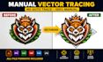 recreate and redraw your logo into a clean vector