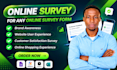 create custom surveys and collect targeted respondents