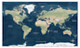 create a custom world map illustration with countries and locations