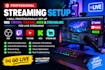 set up obs, twitch, youtube, kick and streamlabs for live streaming