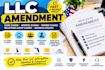 llc amendment, llc name change, address change, member change, registered agent