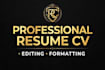 write a professional resume