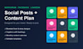 design social media posts and a monthly content plan