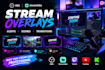 setup your professioonal stream overlays , alerts, scen es and transition