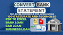 do bookkeeping, stubs, bank reconciliation, financial statements
