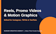 edit professional reels, promo videos and motion graphics