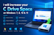 increase your c drive space on windows 7, 8, 10, and 11