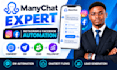 automate instagram, facebook, and whatsapp with manychat chatbot