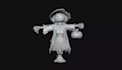 scarecrow statue, candleholder 3dprint,halloween decor ,tabletop miniature model