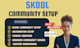 do skool community setup, skool community setup and onboarding