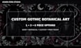 create custom gothic botanical wall art and dark academia prints