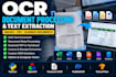 develop ocr, document processing and text extraction solutions