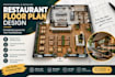 design restaurant floor plans, architectural plans and layouts