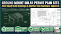 draft ground mount solar permit plan sets and cad sld for ahj