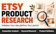 do etsy product research, analysis and validation