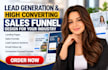 do lead generation, high converting sales funnel design, for industries