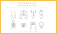 create professional fashion flats
