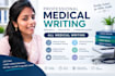 write medical articles and blog posts