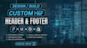 design a clean, and responsive header and footer