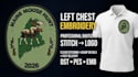 professional left chest logo digitizing dst pes emb in 1 hour