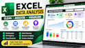 do excel data analysis, cleaning, dashboards and reports
