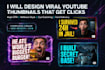 design eye catchy youtube thumbnail in 2 hours