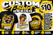 design custom t shirt graphics and print ready designs
