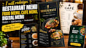 redesign restaurant menu, food menu, cafe menu, digital menu