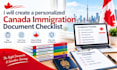 create a personalized canada immigration document checklist