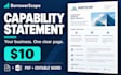 create a professional one page business capability statement