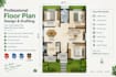 draw professional 2d floor plan, real estate floor plan