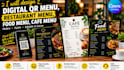 design digital qr menu, restaurant menu, cafe menu, food menu
