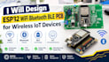 design esp32 wifi bluetooth  ble pcb for wireles lot devices