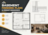 draw basement finishing plans and basement permit drawings