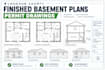 draft loudoun county finished basement plans and permit drawings