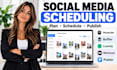schedule social media post via hootsuite, loomly, buffer, metricool and publer