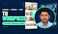 convert canva figma or PSD to wordpress with a custom control panel