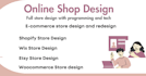design an online store using programming and tech